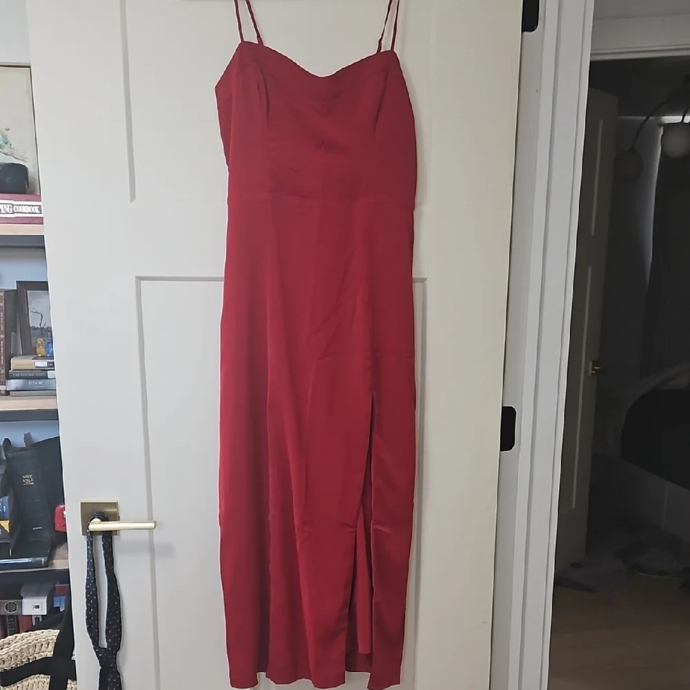 and red maxi dress Women's The Felicity Red Cotton Maxi Dress | Size: L main image 1